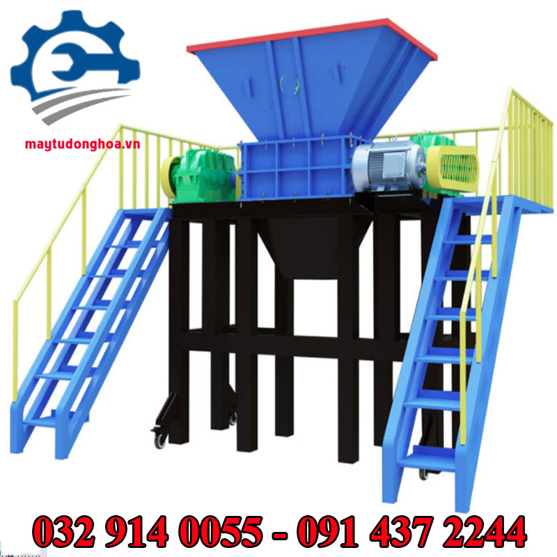 Máy hủy lốp xe công suất lớn Máy hủy lốp xe công suất lớn