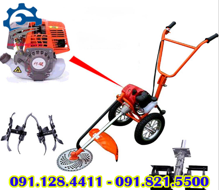 Máy cắt cỏ đa năng, máy cắt cỏ bốn thì, máy cắt cỏ đẩy tay Máy cắt cỏ đa năng