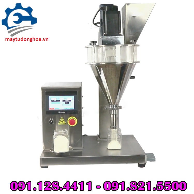 Máy chiết rót bột bán tự động, máy chiết rót dạng bột mini Máy chiết rót định lượng bột mini