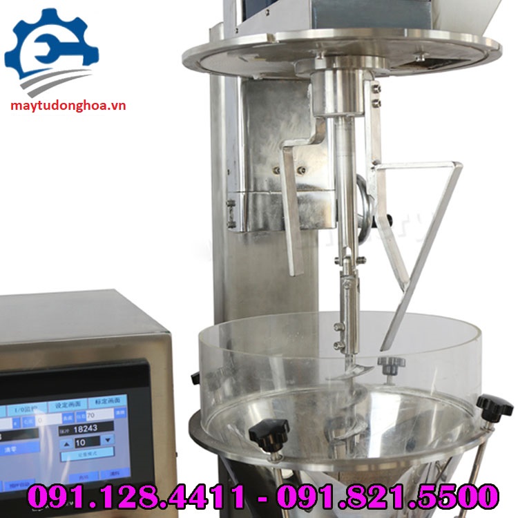 Máy chiết rót bột bán tự động, máy chiết rót dạng bột mini Cấu tạo của máy chiết rót bột mini