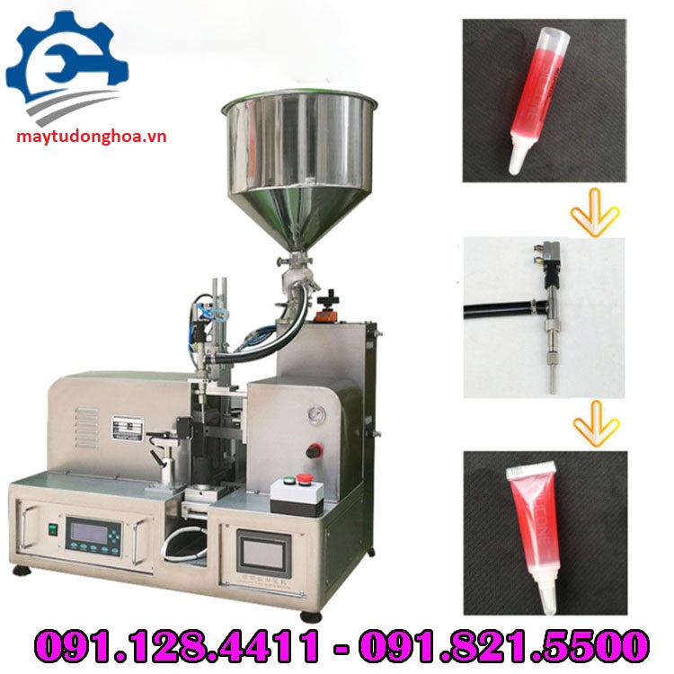Máy chiết tuýp mỹ phẩm mini