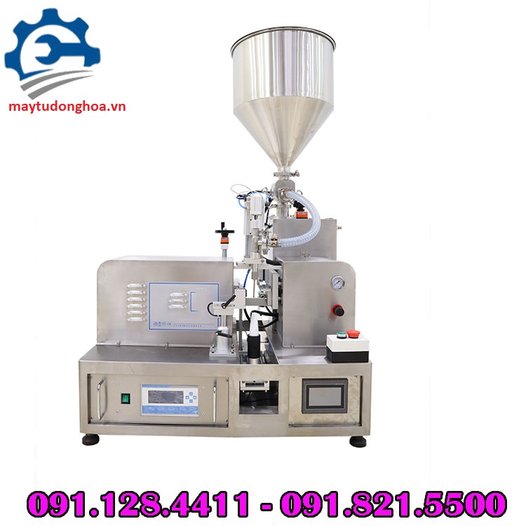Máy chiết rót hàn tuýp mỹ phẩm để bàn