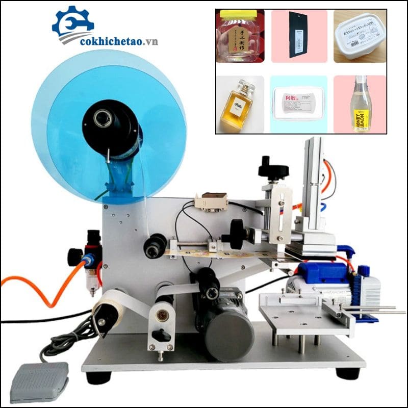 máy dán tem nhãn chai vuông