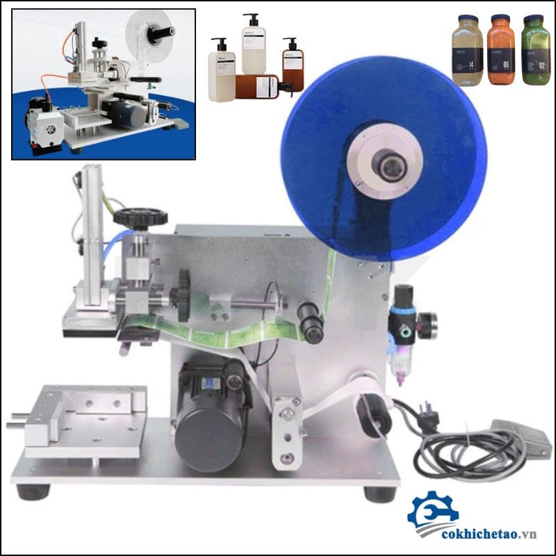 máy dán tem nhãn chai vuông