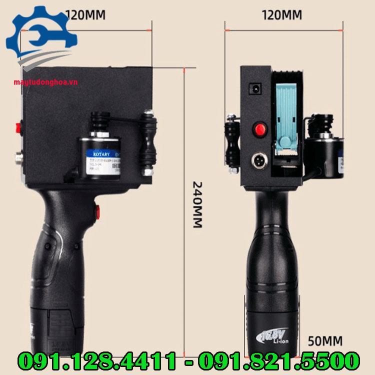 Kích thước của máy in hạn sử dụng mini giá rẻ