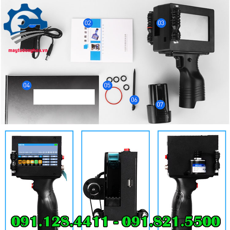 Kết cấu của máy in date cầm tay mini