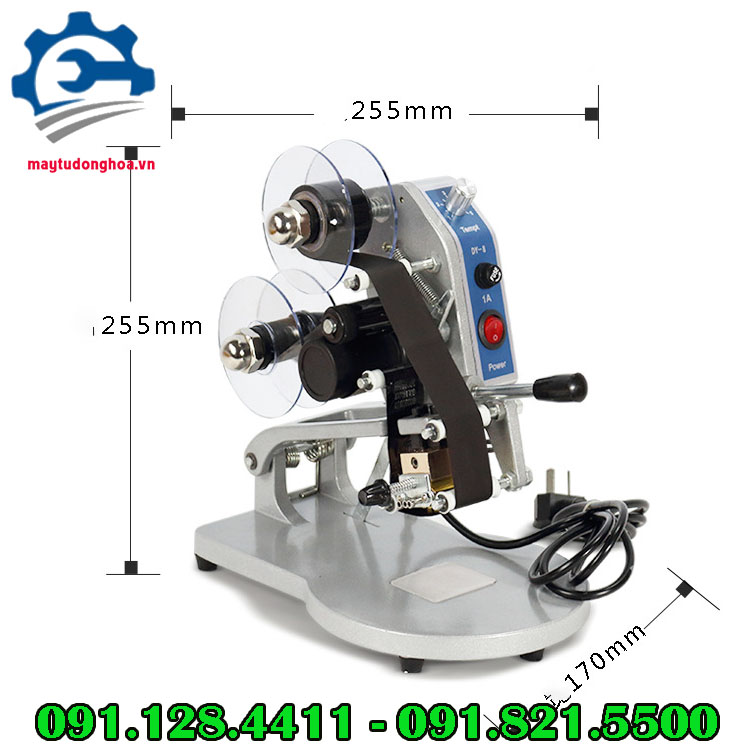 Kích thước của máy in date dập tay để bàn giá rẻ