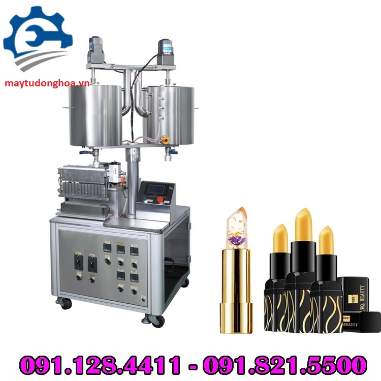 Máy làm son môi, máy chiết rót son môi 12 vòi giá rẻ, chính hãng Máy chiết rót son môi 12 vòi giá rẻ