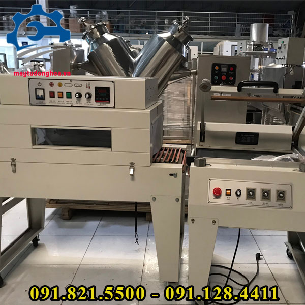 máy cắt rút co màng bán tự động