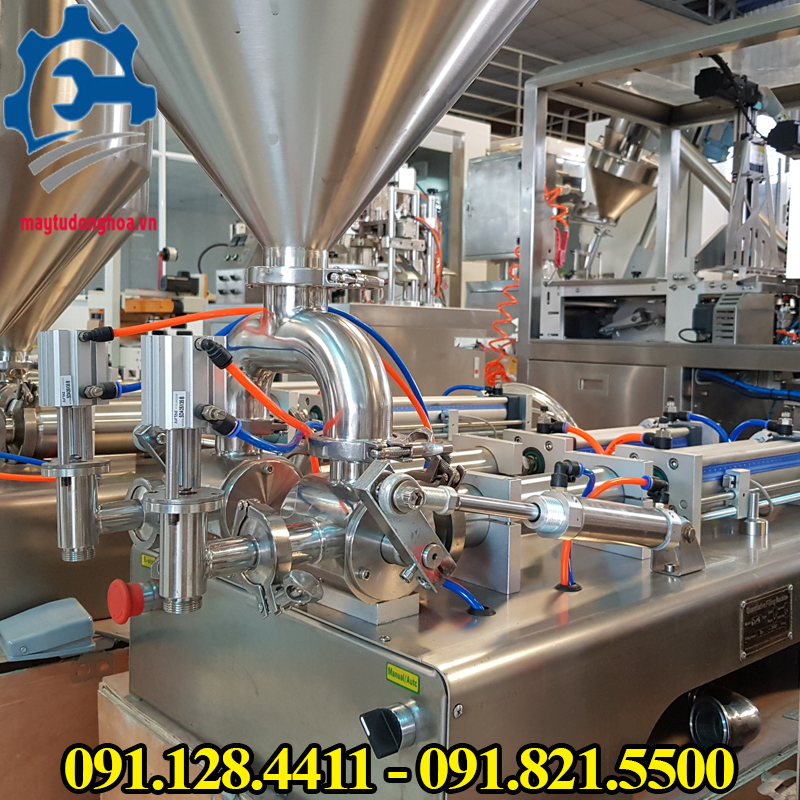 MÁY CHIẾT 2 VÒI BÁN TỰ ĐỘNG, MÁY CHIẾT 2 VÒI 500ML, MÁY CHIẾT MỸ PHẨM