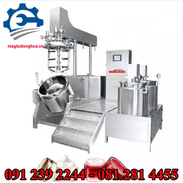 Bồn trộn nhũ hóa chân không inox 304
