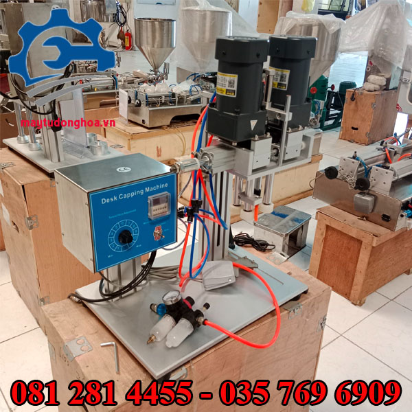 Máy đóng nắp chai trà sữa bán tự động