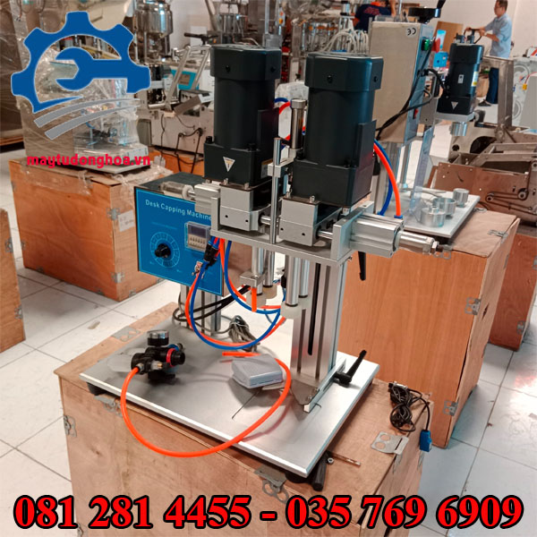 Máy vặn nắp chai nhựa chính hãng