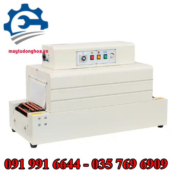 Máy bọc màng co lốc 4535 băng tải chịu nhiệt