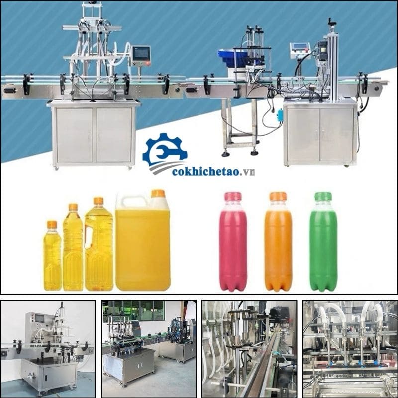 máy chiết rót 4 vòi bơm từ