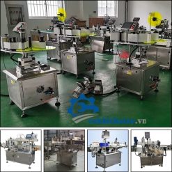 máy dán nhãn chai lọ tròn