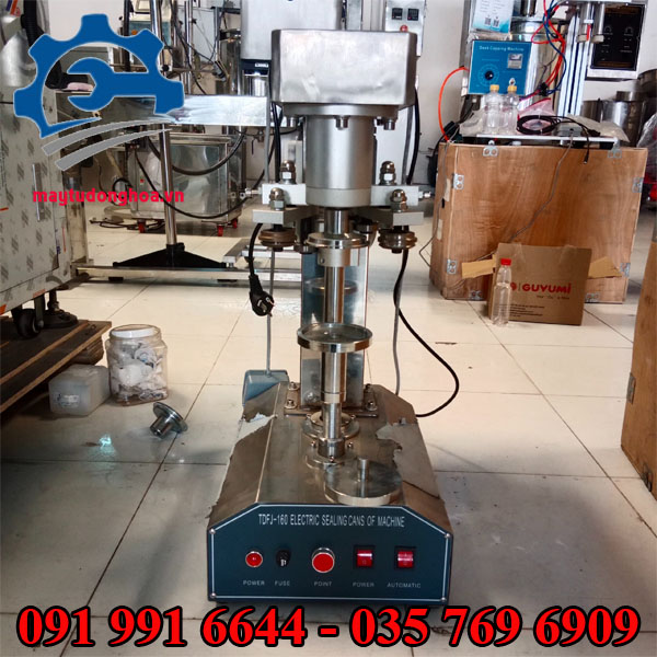 Máy đóng nắp hộp thiếc chân thấp 