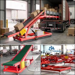 chế tạo băng tải hàng lên xe