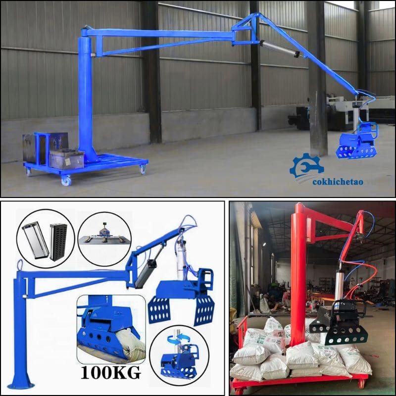 máy gắp bao khí nén